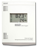 Measure Temperature and Humidity with Internal or External Sensors LCD Display Stores 43,000 Readings/Measurements 1 Second to 18 Hour User-Selectable Sampling Rate Features Visual Alarms, Low-Battery Indicator, Contact Relay and Programmable Start Date/Time Requires HOBOware Software and USB Cable Kit